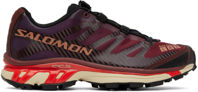 Salomon Men's Xt-4 Low-top Trainers In Red,brown,purple