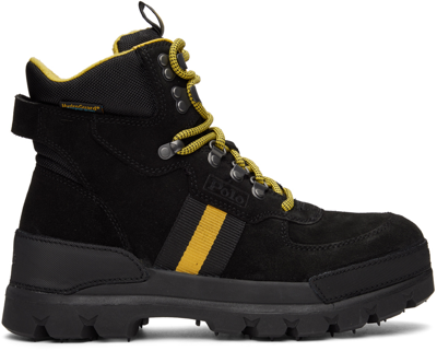 Polo Ralph Lauren Black Oslo Boots In Black/yellowfin