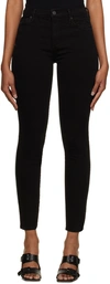 CITIZENS OF HUMANITY BLACK ROCKET ANKLE SKINNY JEANS
