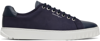 Ferragamo Cube Leather And Suede Sneakers In Bluemarine || Indigo