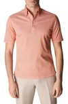 Eton Contemporary Fit Short Sleeve Pique Polo In Orange