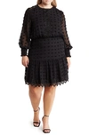 By Design Rina Lace Long Sleeve Dress In Black