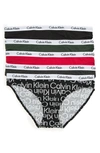 Calvin Klein Logo Bikini In 94z Black/ Kell