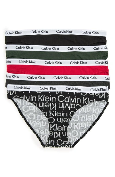 Calvin Klein Logo Bikini In 94z Black/ Kell