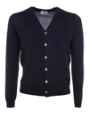 BROOKSFIELD BROOKSFIELD MEN'S BLUE WOOL CARDIGAN,203CO0059608 56