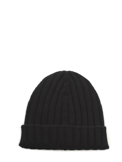 Gran Sasso English Rib Hat Pattern Black  Man