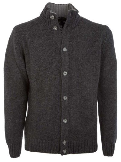 Ones Mens Grey Wool Cardigan