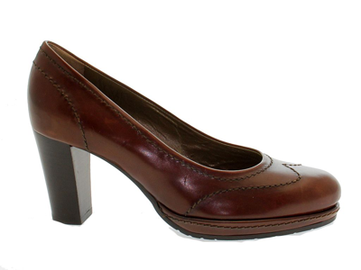 Martina Womens Brown Leather Pumps