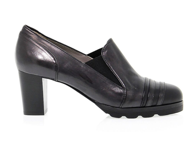 Martina Womens Black Leather Heels