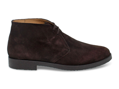 Antica Cuoieria Men's Brown Suede Ankle Boots