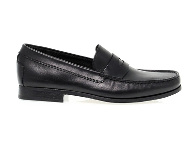 Antica Cuoieria Men's Black Leather Loafers