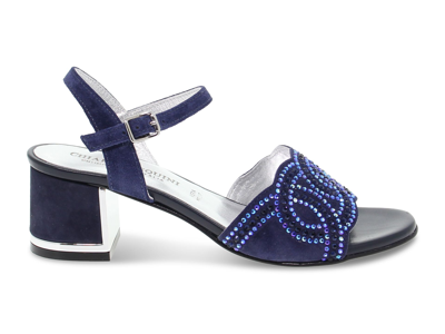 Pasquini Calzature Womens Blue Suede Sandals
