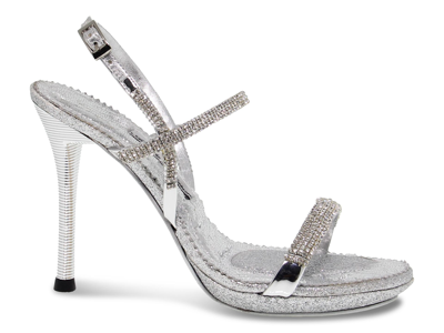 Alberto Venturini Women's Silver Leather Sandals