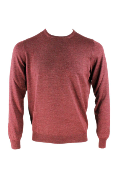 Barba Mens Red Wool Sweater