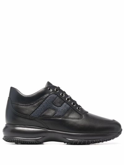 Hogan Sneaker Interactive In Pelle Nera In Black