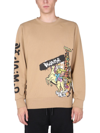 DISCLAIMER DISCLAIMER MEN'S BROWN OTHER MATERIALS SWEATSHIRT,21IDS50799BROWN L