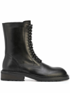 ANN DEMEULEMEESTER ANN DEMEULEMEESTER WOMEN'S BLACK LEATHER ANKLE BOOTS,2102WC01380099 38