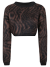 OPENING CEREMONY OPENING CEREMONY WOMEN'S BROWN WOOL SWEATER,YWHE013F21KNI0016010 M