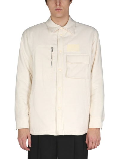 Helmut Lang Multi-pocket Quilted Shirt Jacket In White