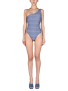 Magda Butrym Women's One Piece Cut-out Swimsuit In Blue