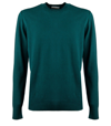 Paolo Pecora Mens Green Cotton Sweater In Green