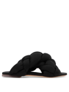 Sebastian Milano Womens Black Leather Sandals In Black