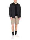 Monobi Zip-pocket Shirt Jacket In Blue