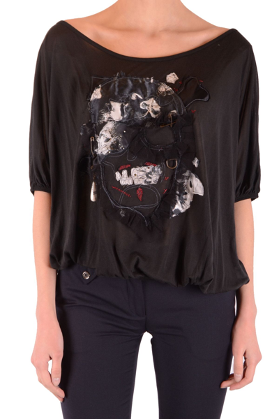 Galliano Womens Black Other Materials T-shirt