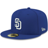 NEW ERA NEW ERA ROYAL SAN DIEGO PADRES WHITE LOGO 59FIFTY FITTED HAT