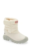 Hunter Kids White Intrepid Little Kids Snow Boots In White Willow/ Ice Grey