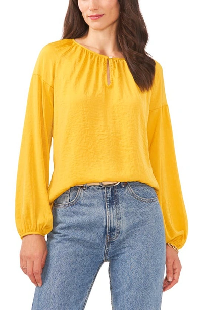 Vince Camuto Hammered Satin Blouse In Ginger