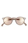 OLIVER PEOPLES GREGORY PECK 47MM POLARIZED ROUND SUNGLASSES