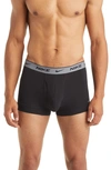 Nike 3-pack Dri-fit Essential Stretch Cotton Trunks In Black Metal