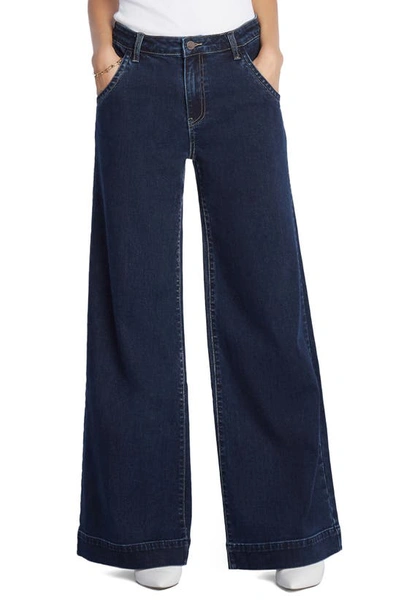 Wash Lab Denim Daily Denim Trousers In Dark Blue