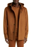 Zegna Elements Lite Cashmere Jacket In Caramel