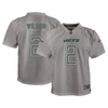 NIKE YOUTH NIKE ZACH WILSON GRAY NEW YORK JETS ATMOSPHERE GAME JERSEY
