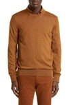 Zegna Cashseta Cashmere & Silk Sweater In Brown