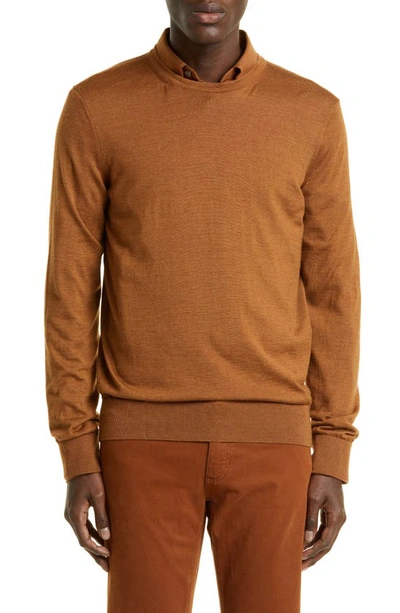 Zegna Slim-fit Cashmere Sweater In Brown