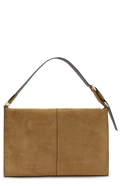 Allsaints Edbury Leather Shoulder Bag In Conker Brown