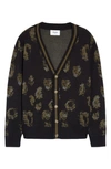 Wax London Schill Cardigan Pard Black/khaki In Black/ Khaki
