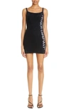 Off-white Off White Off White "touch Carefully" Mini Dress In Black White