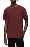 Allsaints Bodega Ss Crew In Rosewood Red