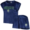 CONCEPTS SPORT CONCEPTS SPORT NAVY SEATTLE SOUNDERS FC INTERMISSION T-SHIRT AND SHORTS SLEEP SET