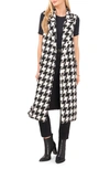 Vince Camuto Women's Sleeveless Long Vest With Buttons In Rich Black