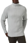 7 Diamonds Twin City Rolled Turtleneck Sweater In Grey