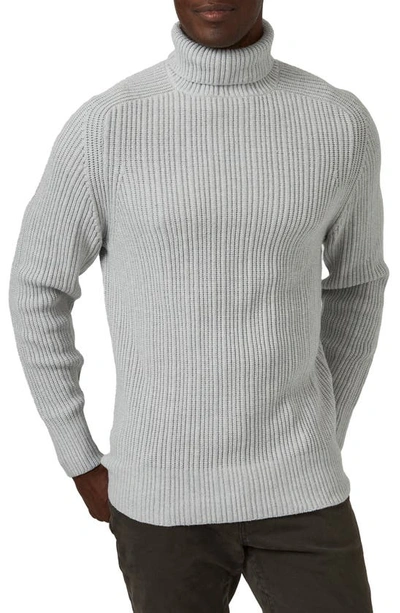 7 Diamonds Twin City Rolled Turtleneck Jumper In Grey