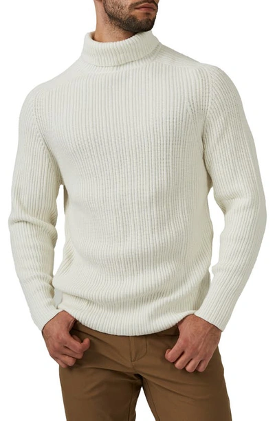 7 Diamonds Twin City Rolled Turtleneck Sweater In Ivory