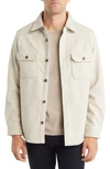 7 Diamonds Generation Brushed Flannel Button-up Shirt Jacket In Ecru