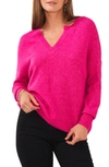 Vince Camuto Drop Shoulder Henley Neck Sweater In Euphoria