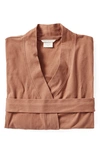 Coyuchi Solstice Organic Cotton Jersey Robe In Brown